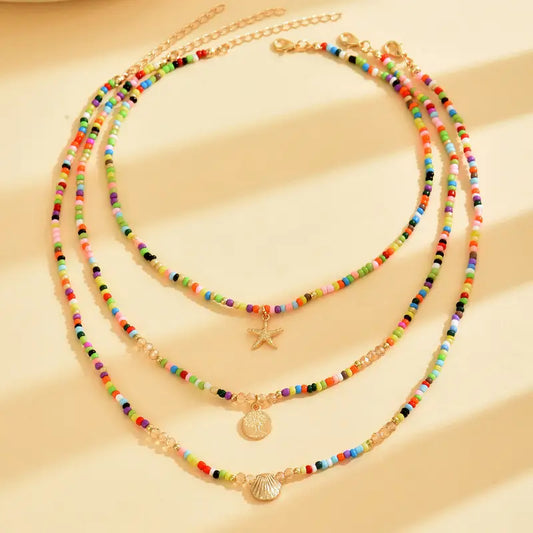 Set Charms Dorés & Perles Arc-en-Ciel