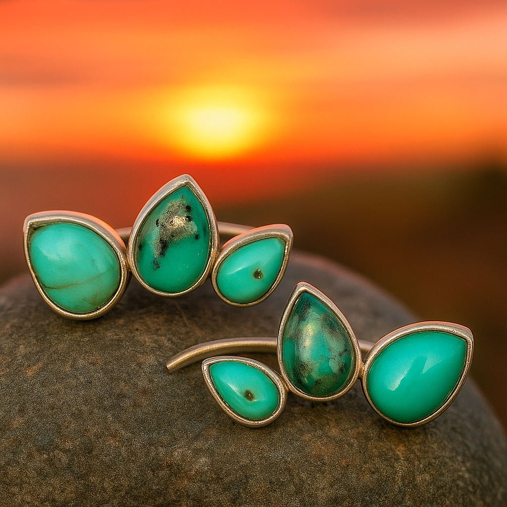 Boucles Bohèmes en Turquoise