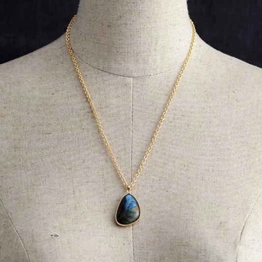 Pendentif Pierre de Lune Noir