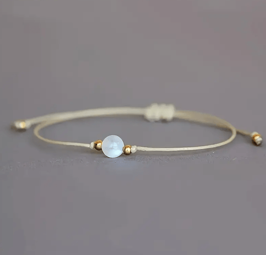 Aylin – Bracelet Décontracté Unisexe, Pierre de Lune & Cuivre