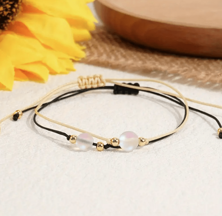 Aylin – Bracelet Décontracté Unisexe, Pierre de Lune & Cuivre