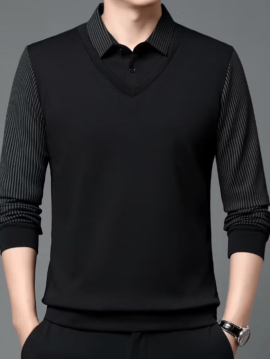 Chemise Décontractée & Business à Rayures – Tissu Doux & Respirant