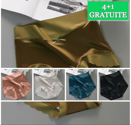 Pack de 4 Culottes Satinées Incontournable+1 GRATUIT