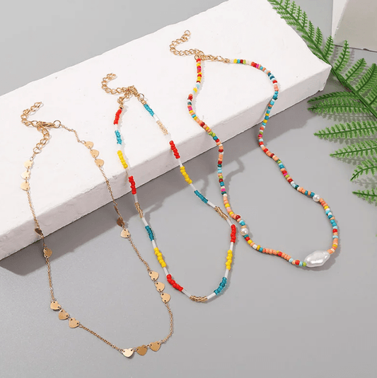 Collier Soleil & Cœurs d’Or