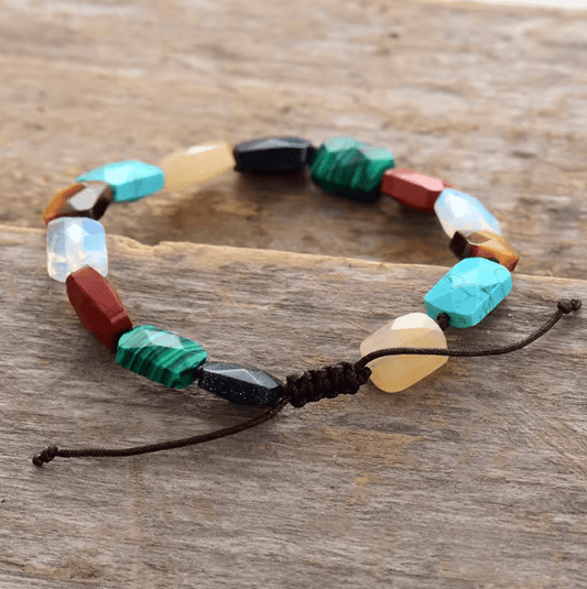 Bracelet Multicolore en Pierres Naturelles – Unisexe