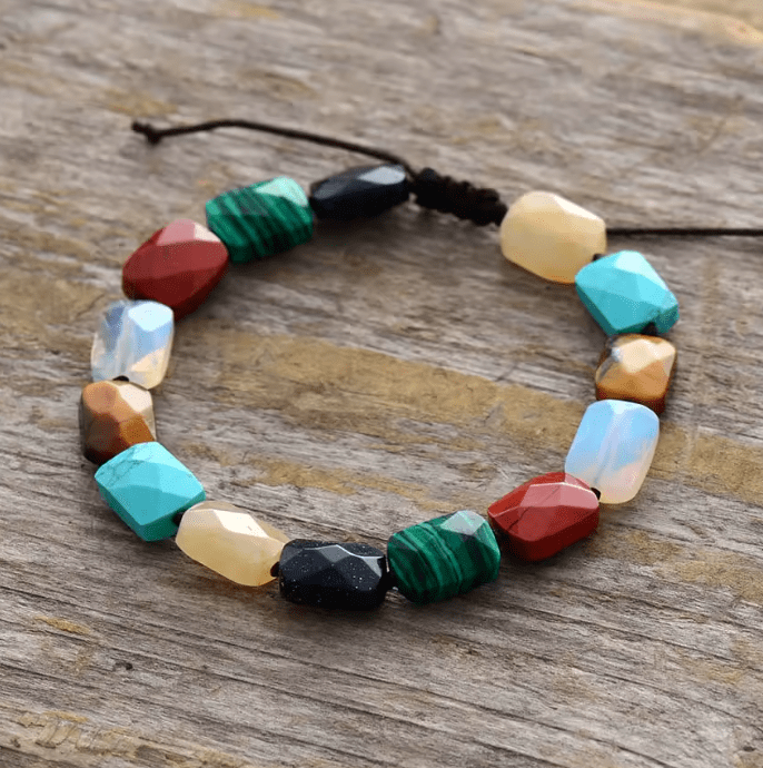 Bracelet Multicolore en Pierres Naturelles – Unisexe