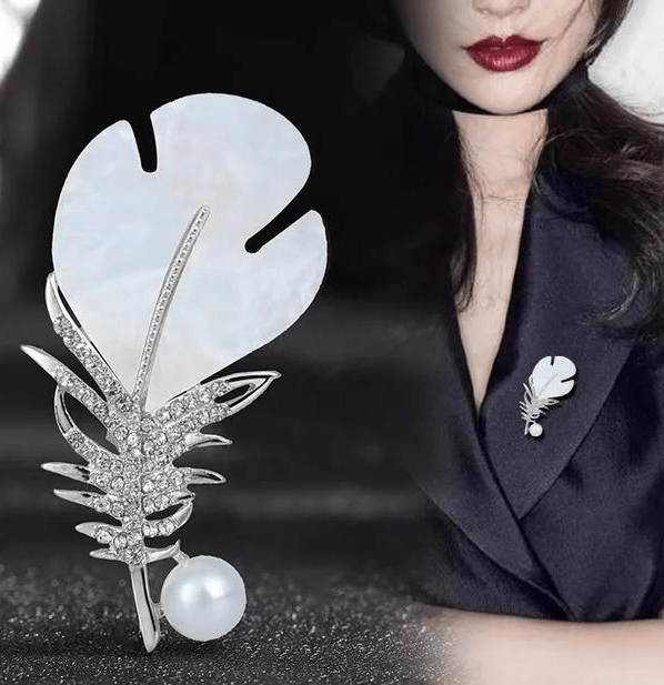 ✨ Broches Feuille de Luxe – Version Dorée & Argentée