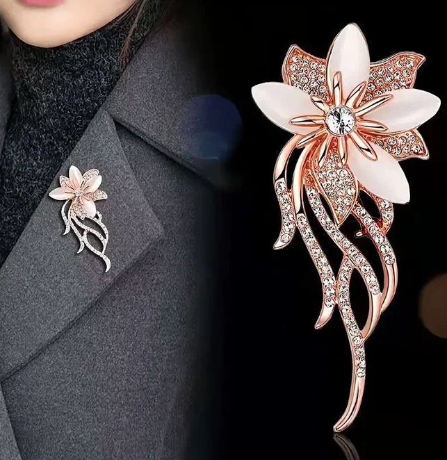 ✨ Broche Fleur Cristal Élégance Éternelle ✨