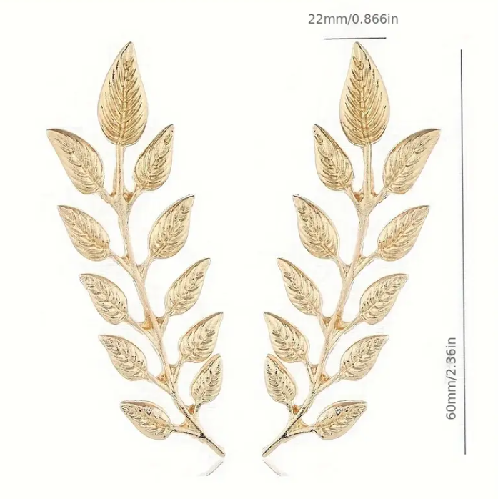 ✨ Élégance Feuillage Doré – Broches de Col Chic ✨