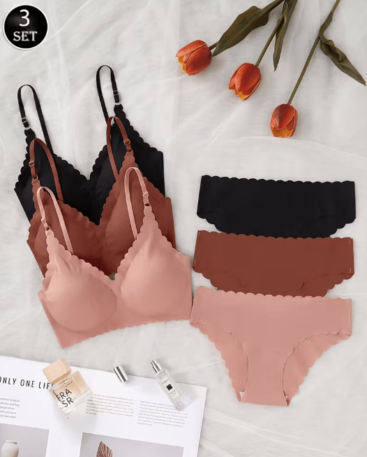 👙 Set de Lingerie Femme Chic & Confort – Pack de 3