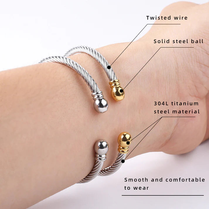 Bracelet Torsadé Acier Inoxydable