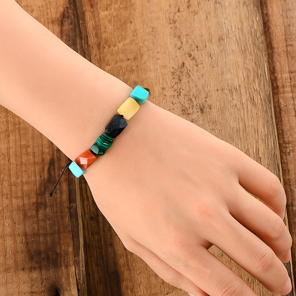 Bracelet Multicolore en Pierres Naturelles – Unisexe