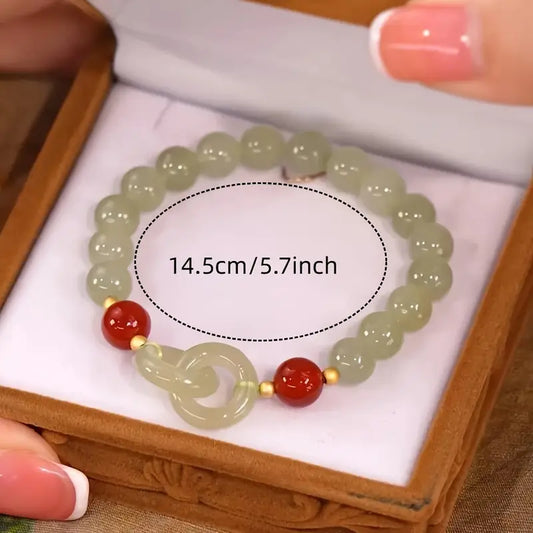 Bracelet Harmonie Éternelle en Jade & Agate