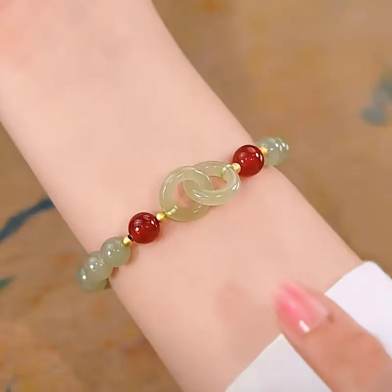 Bracelet Harmonie Éternelle en Jade & Agate