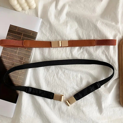 Ceinture Minimaliste à Boucle Dorée – Élégance et Confort au Quotidien