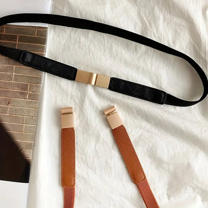 Ceinture Minimaliste à Boucle Dorée – Élégance et Confort au Quotidien