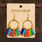 Boucles d’oreilles Lina en jaspe coloré