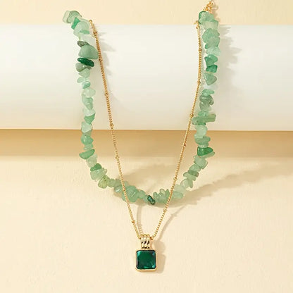 Collier Aventurine TALA– Élégance Naturelle