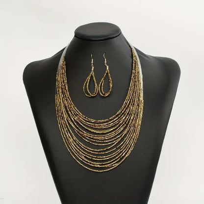 Ensemble Nayah – Collier & Boucles Multicouches