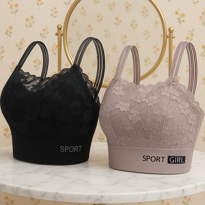 🖤 Brassière Dentelle Sport Chic –Style & Séduction 💋
