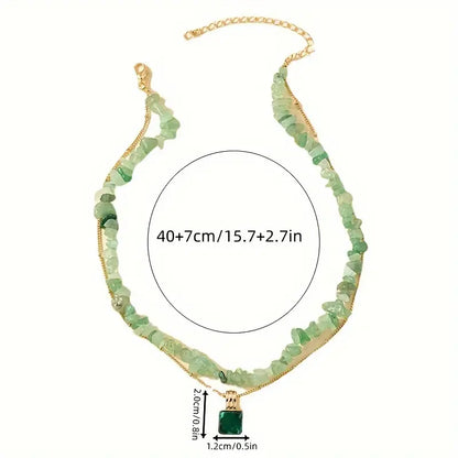 Collier Aventurine TALA– Élégance Naturelle