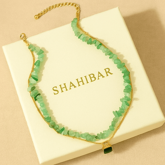 Collier Aventurine TALA– Élégance Naturelle