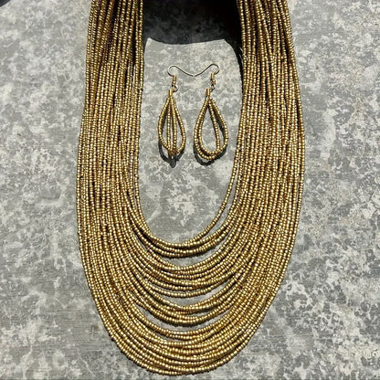 Ensemble Nayah – Collier & Boucles Multicouches