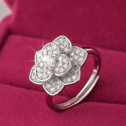Bague fleur scintillante  ✨