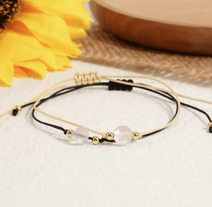 Aylin – Bracelet Décontracté Unisexe, Pierre de Lune & Cuivre