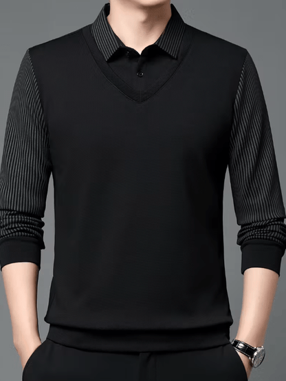 Chemise Décontractée & Business à Rayures – Tissu Doux & Respirant