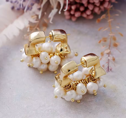 Boucles d’Oreilles Aufélia – Créoles Gemmées Artisanales