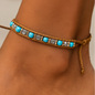 Bracelet de cheville Bohème Bleu