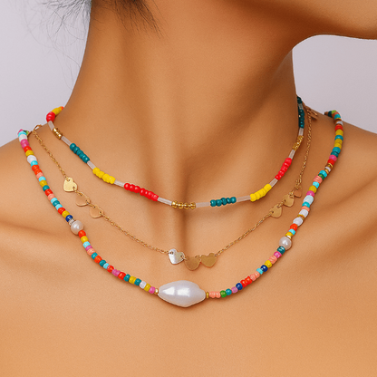 Collier Soleil & Cœurs d’Or