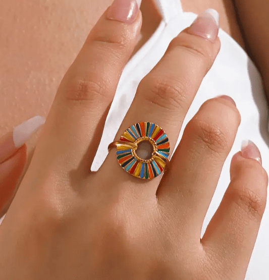 Bague SHAHIBAR - Éclat Multicolore