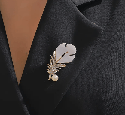 ✨ Broches Feuille de Luxe – Version Dorée & Argentée