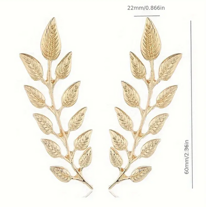 ✨ Élégance Feuillage Doré – Broches de Col Chic ✨