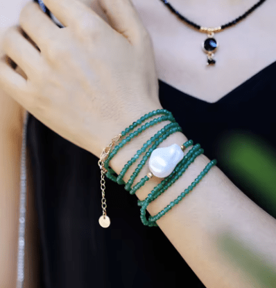 Collier- Bracelet Perla Verde