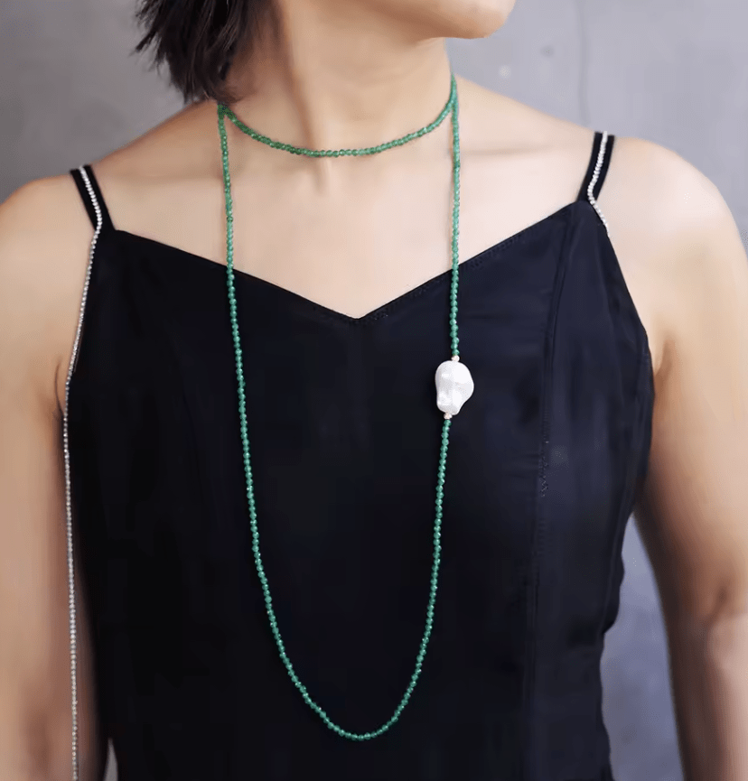 Collier- Bracelet Perla Verde