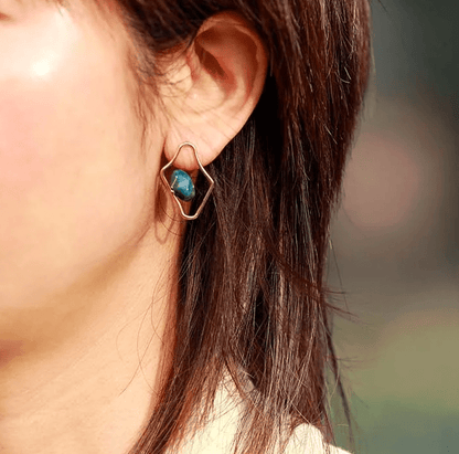 🌿 Boucles d’Oreilles Dorées “Aura Naturelle”