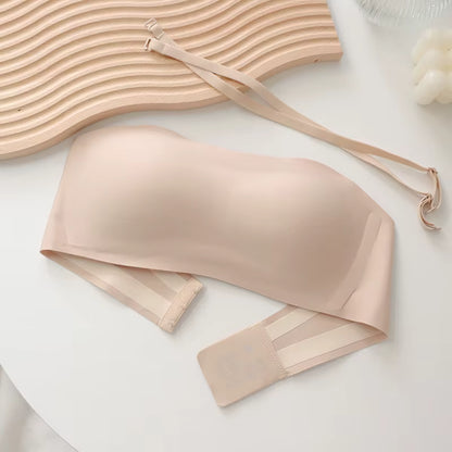 Pack de 3 Soutiens-Gorge Sans Bretelles -Couleurs Sans Couture  Push-Up – Invisible -Confortable & Dou 🪶
