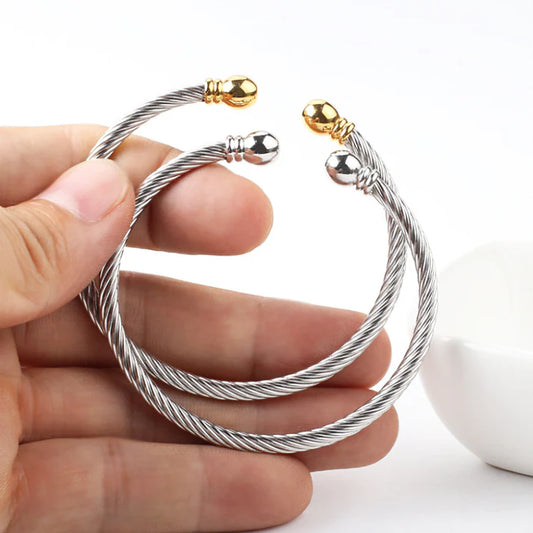 Bracelet Torsadé Acier Inoxydable