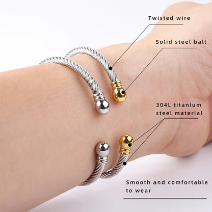 Bracelet Torsadé Acier Inoxydable