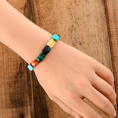 Bracelet Multicolore en Pierres Naturelles – Unisexe
