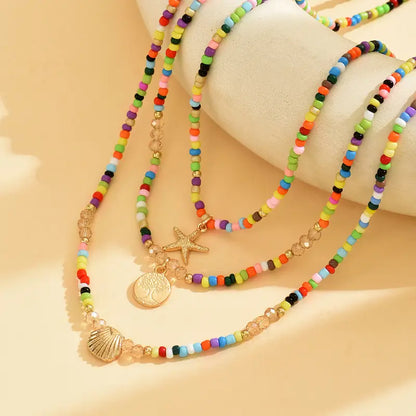 Set Charms Dorés & Perles Arc-en-Ciel