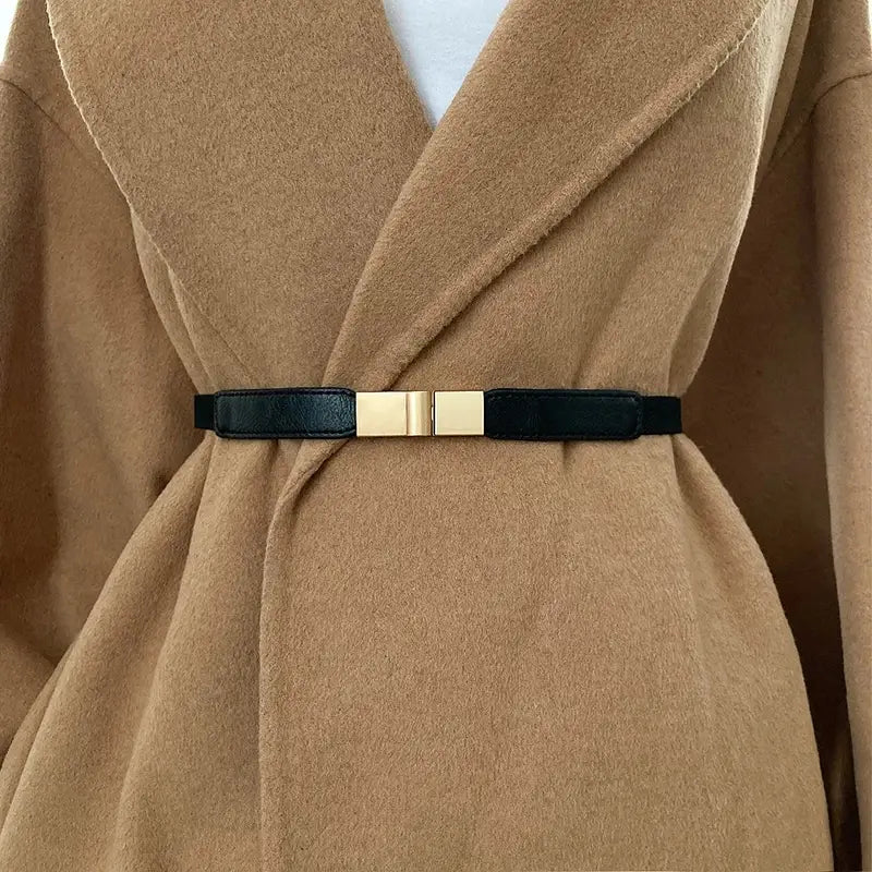 Ceinture Minimaliste à Boucle Dorée – Élégance et Confort au Quotidien
