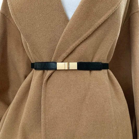 Ceinture Minimaliste à Boucle Dorée – Élégance et Confort au Quotidien