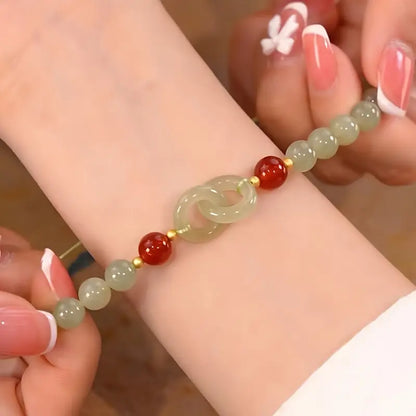 Bracelet Harmonie Éternelle en Jade & Agate