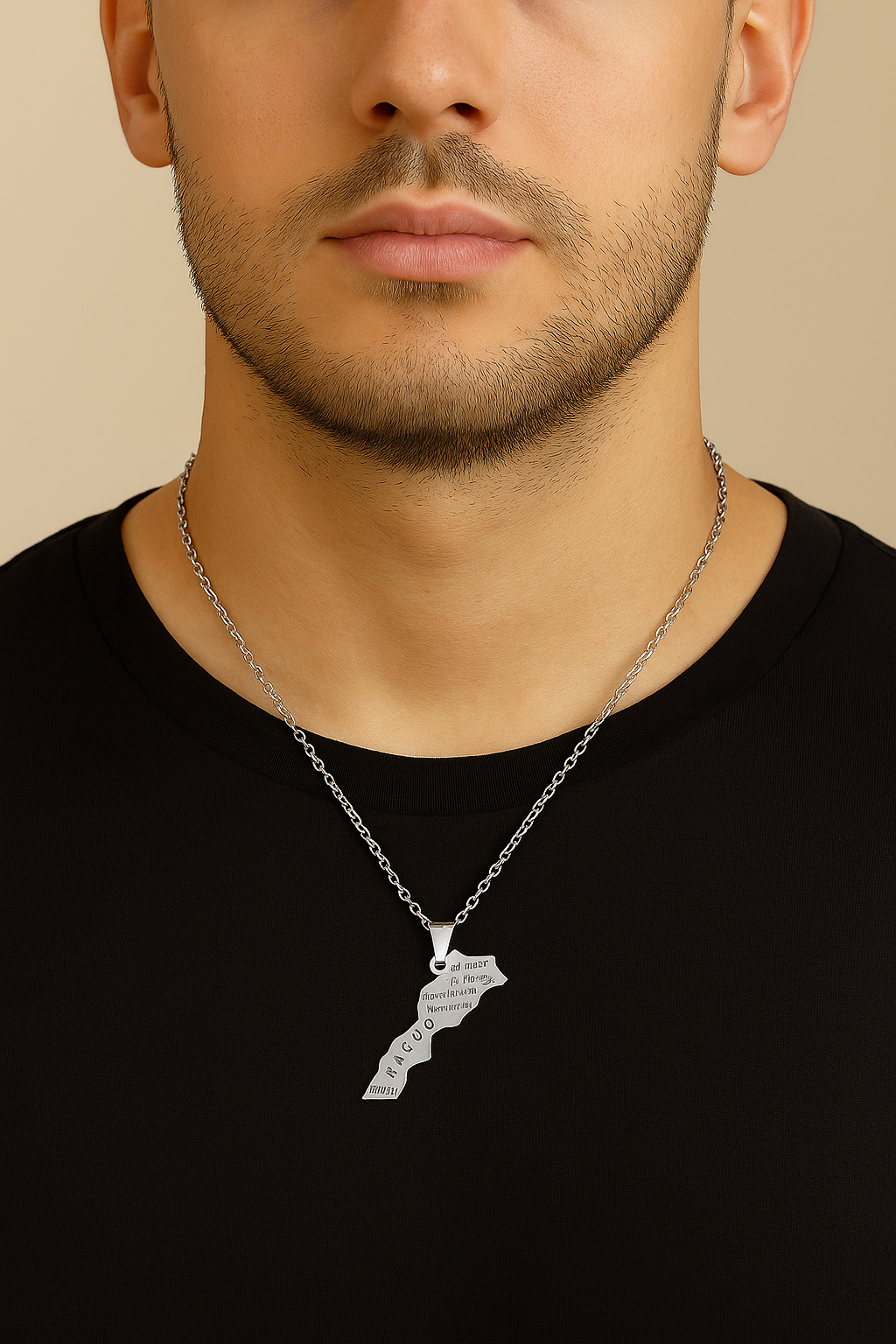 Collier Carte du Maroc Gravée – SHAHIBAR